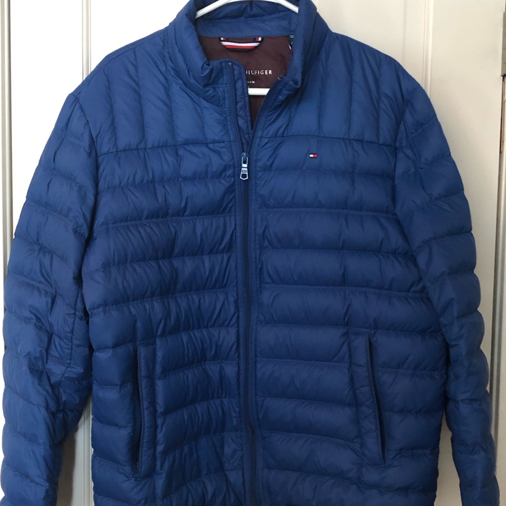 Tommy Hilfiger puffer coat - sz L in Blue